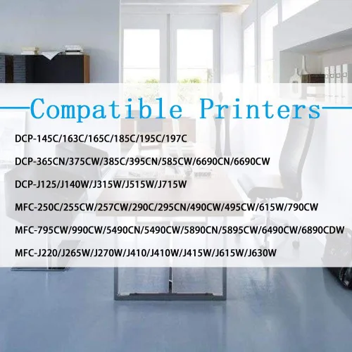 Miniatura 3 de Cartucho de tinta compatible LC 61 MFC-J615W de repuesto para Brother LC61 LC-61 LC65 LC61BK para impresora MFC-795CW 990CW MFC-J265W MFC-J270W