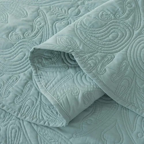Miniatura 272 de HoneiLife - Juego de colcha de tamaño Queen, juego de ropa de cama de pana bordada de 3 piezas, colcha de lujo, ligera, cálida, para todas las Pana