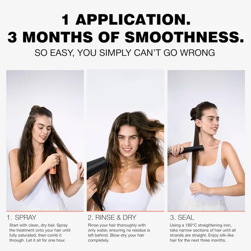 Miniatura 5 de ANSWR At Home - Tratamiento capilar de queratina brasileña para todo tipo de cabello, queratina para alisar el pelo, elimina el encrespamiento