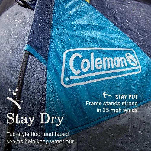 Miniatura 4 de Coleman Camp Burst - Tienda de campaña para 4 personas, estilo paraguas con fácil configuración de 45 segundos, opción de habitación oscura
