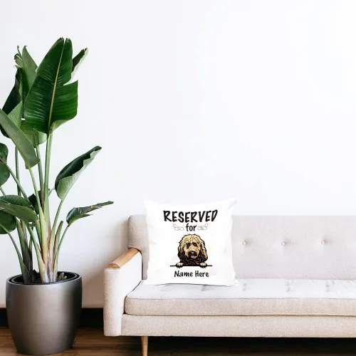 Miniatura 3 de Funda de almohada personalizada reservada para el perro, Cavalier King Charles Spaniel cachorro, funda de almohada de lona blanca para decoración