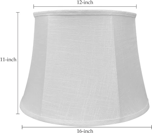 Miniatura 2 de TOOTOO STAR Pantalla de lámpara de tambor grande blanca para candelabros, lámpara de pie y lámpara de mesa, araña de 12 x 16 x 11 pulgadas, tela
