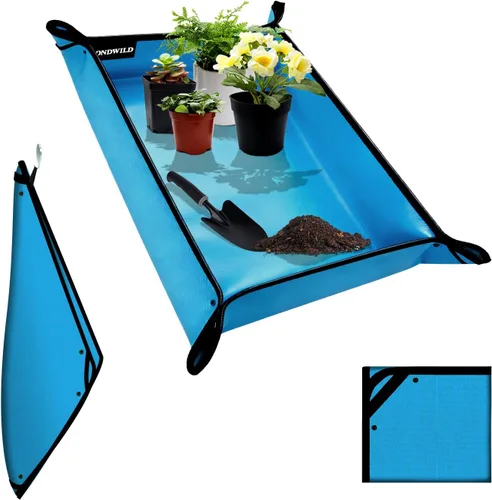 Miniatura 37 de Tapete grande de trasplante de plantas, tapete grueso impermeable para macetas, tapete de jardinería para suculentas, tapete portátil