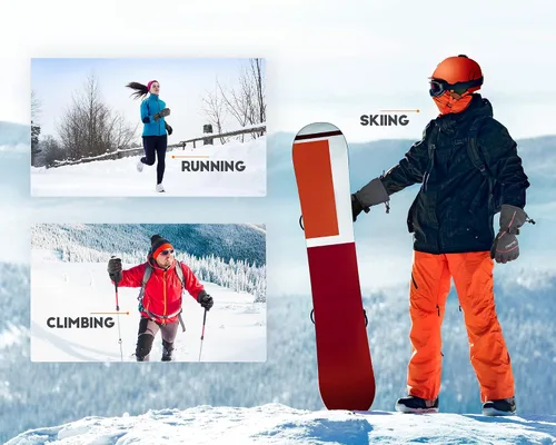 Miniatura 7 de VELAZZIO Guantes de esquí Guantes de invierno impermeables y transpirables, ecológicos con aislamiento sostenible fabricado con Dupont Sorona