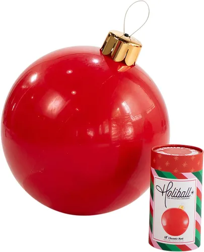 Miniatura 25 de Ornamento Navideño Inflable Holiball – Decoración Definitiva para Interior/Exterior – Reutilizable y Fácil de Almacenar – para Bodas, Fiestas, Plata