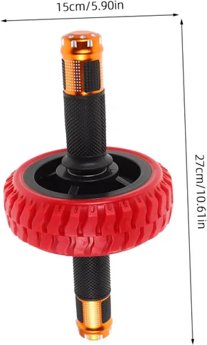 Miniatura 2 de NOLITOY Rueda de rodillo abdominal con asas antideslizantes para entrenamiento de fuerza central específico, equipo de entrenamiento abdominal