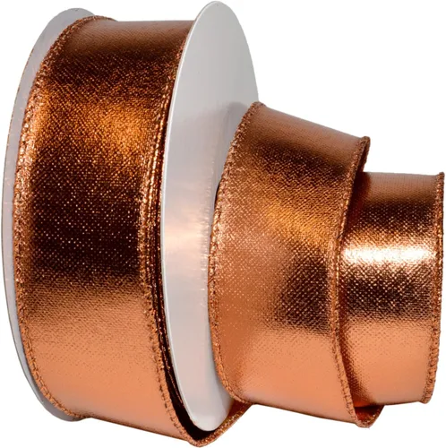 Miniatura 4 de Morex Ribbon alámbrico Lamé cinta, 2 – 1/2" X 10 yd, color dorado