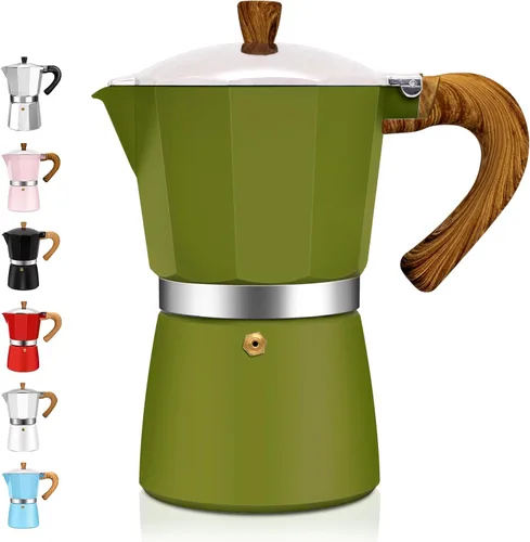 Miniatura 15 de Estufa de aluminio de 2 tazas de café expreso Moka Pot Express Percolator Italiano Classic Mocha Máquina de café para café italiano y cubano Plateado
