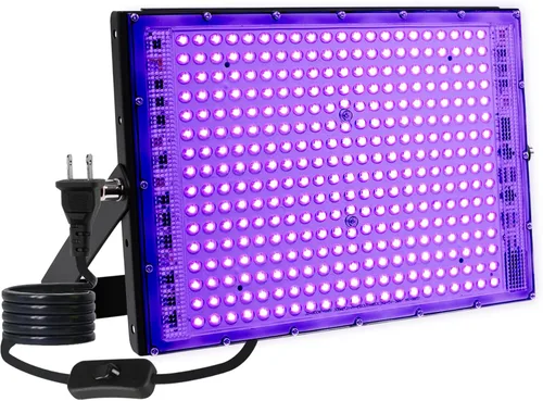Luz negra LED de 300W, luces negras UV para fiesta de brillo, reflector UV impermeable IP65 para exteriores para fiesta de luz negra, pintura