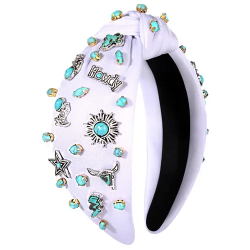 Miniatura 11 de PHALIN Diadema anudada de vaquera occidental para mujer (estilo A)