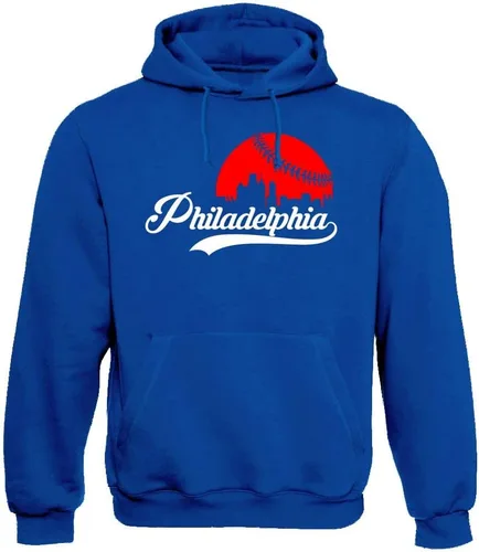 Miniatura 8 de Xtreme Apparrel Cityscape Skyline - Sudadera con capucha para hombre para fanáticos del béisbol