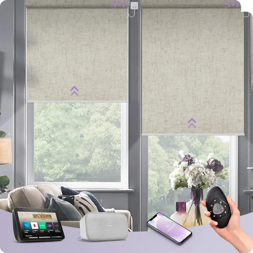 Miniatura 9 de Graywind Persiana Enrollable Motorizada 100% Opaca Compatible con Alexa Google Control Remoto Inteligente Persianas Recargables con Batería Motor