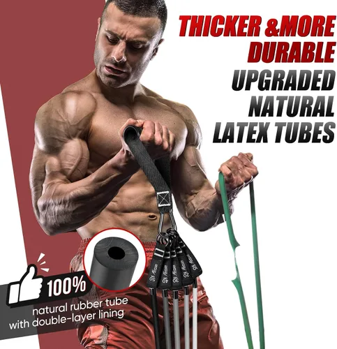Miniatura 3 de HPYGN Bandas de resistencia, bandas de ejercicio para entrenamiento, bandas de entrenamiento para hombres, banda de fitness con asa, anclaje