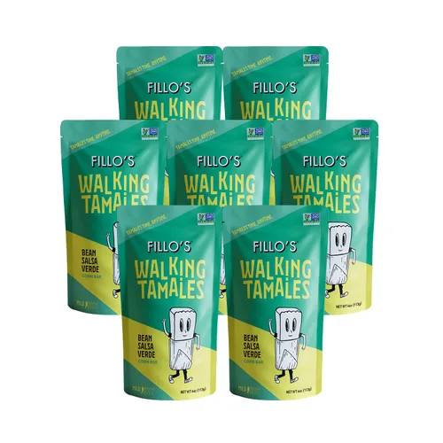 Miniatura 9 de Fillo's Walking Tamales, Salsa Verde, paquete de 1, listos para comer, deliciosos, sin gluten, sin conservantes, sin azúcar añadida, tamales