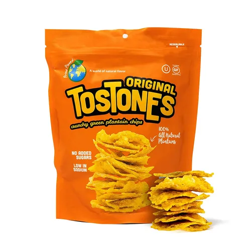 Miniatura 13 de TOSTONES, plátanos verdes, bolsa resellable, chips crujientes, plátanos, aceite de palma y sal, 3.53 onzas por unidad, 3.53 onzas por unidad, sabor