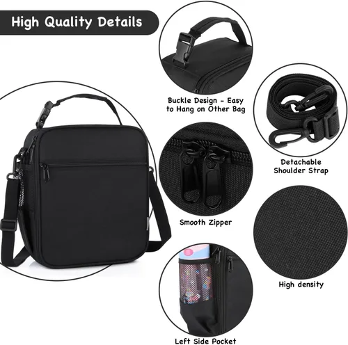 Miniatura 3 de Bolsa de almuerzo aislada para niños, bolsas de picnic térmicas con correa ajustable para adultos, niños, mujeres, hombres, niños y niñas