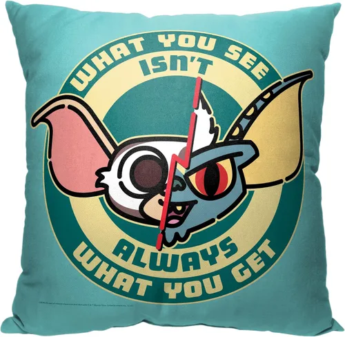 Miniatura 5 de Northwest Almohada Gremlins, 18 x 18 pulgadas, sonrisa traviesa