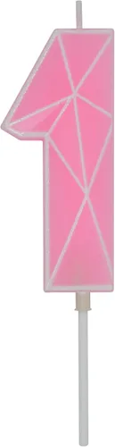 Miniatura 270 de DERVENTA Velas de cumpleaños con números grandes, 3D, color rosa, 3.7 pulgadas, decoración para tartas de fiesta, 1 pieza (número 3 rosa)