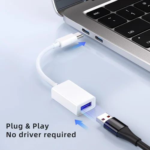 Miniatura 4 de ZVGMOOE Adaptador USB C a USB 3.0, paquete de 2 unidades, USB C macho a USB hembra OTG cable Thunderbolt3 a USB adaptador compatible con MacBook