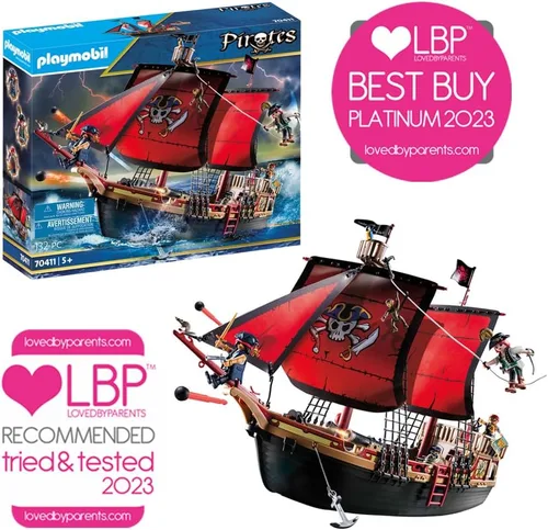 Miniatura 4 de Playmobil 70411 Pirates - Barco pirata flotante grande con cañón