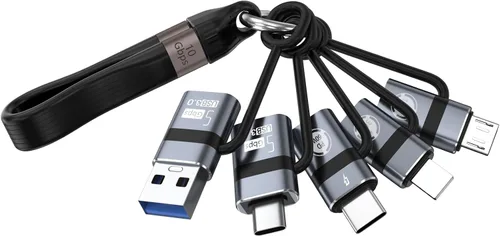Adaptador USB A a USB C 3.0 OTG, convertidor USB C a micro, convertidor IP a tipo C y adaptador tipo C a USB A OTG 3.0 (6 piezas), compatible con