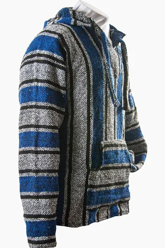 Miniatura 2 de Sacred Handcrafts Chaqueta Jerga mexicana Sudadera Hippie Surf Baja Poncho Ecológico Jersey