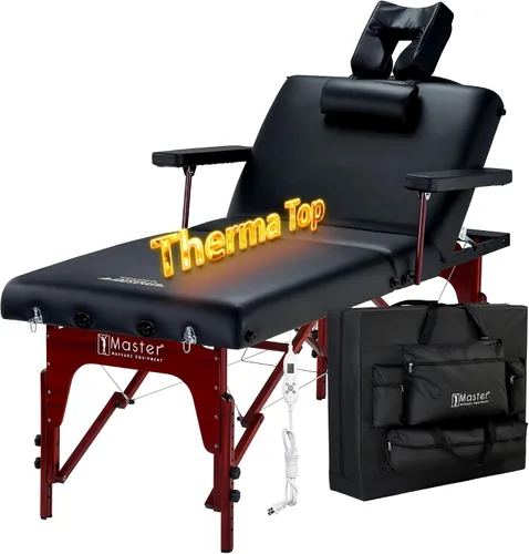 Master Massage Montclair Salon Spa Beauty Therma Top de 31 pulgadas - Mesa de masaje plegable portátil con calefacción, paquete de sofá para tatuaje