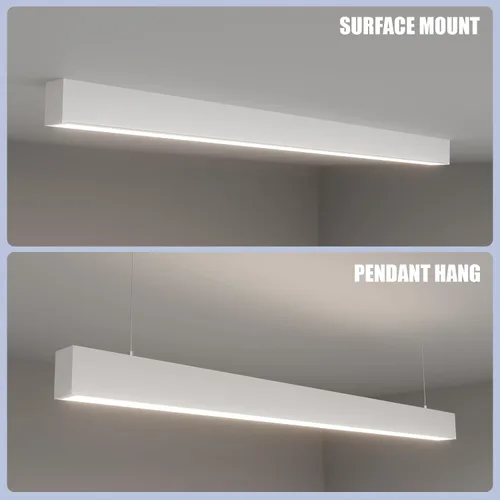 Miniatura 5 de Whtie - 1 paquete de luces lineales LED de 4 pies de 50/45/40/35/30 W, luz de arriba y abajo, 3000 K/4000 K/5000 K, iluminación comercial enlazable