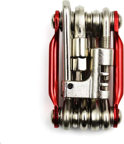 Miniatura 6 de Multiherramienta 10 en 1 para bicicleta, kit de reparación compacto de bicicleta con rompedor de cadena, juego de llaves Allen, destornilladores