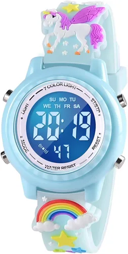 Relojes impermeables de dibujos animados 3D para niños con alarma, los mejores regalos de juguetes para niñas de 3 a 10 años