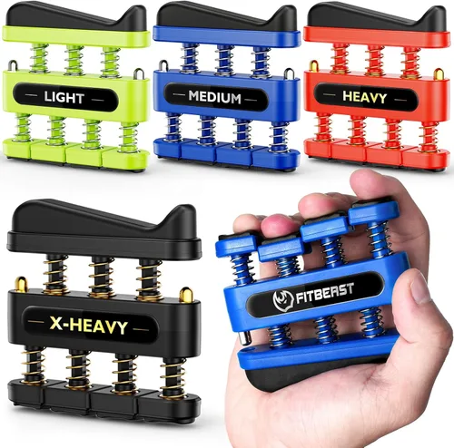 FitBeast Fortalecedor de Dedos, Ejercicio de Dedos, Ejercicio de Mano para Mejorar la Destreza y Fuerza en Dedos, Manos, Antebrazos – Entrenador de