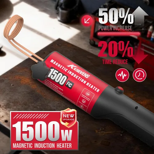 Miniatura 2 de Calentador de inducción de 1500 W 110 V, extracción de pernos, herramienta de calentador de inducción magnética de mano con 12 bobinas
