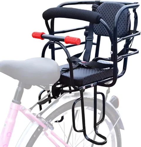 Asiento Trasero para Niños de Bicicleta, Accesorio de Asiento de Bicicleta para Niños Montado en la Parte Posterior para Bicicleta de Adultos,