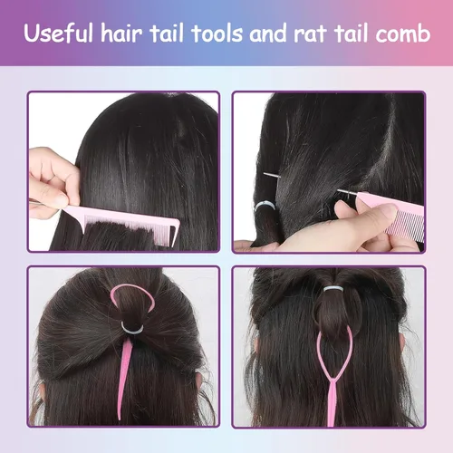 Miniatura 6 de 200 piezas de gomas elásticas para el cabello, sin pliegues, pequeños sujetadores de cola de caballo para niños, niñas, bebés y niños pequeños
