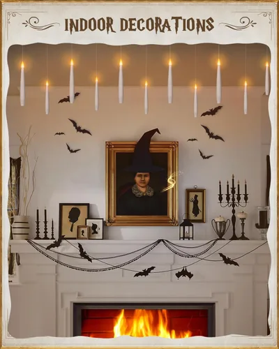 Miniatura 9 de Velas flotantes con varita, 10 unidades, velas mágicas colgantes de Navidad, velas cónicas sin llama con control remoto, luces flotantes, regalos