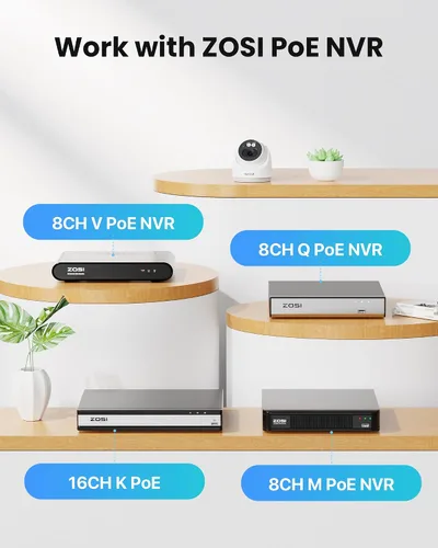 Miniatura 7 de ZOSI Cámara IP PoE complementaria C220 de 4MP QHD 2.5K para exteriores, cámara de vigilancia de 1440p para exteriores al sistema de seguridad