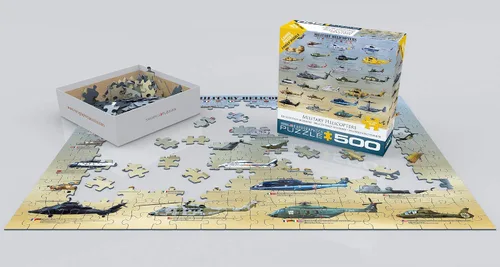 Miniatura 3 de EuroGraphics - Rompecabezas Helicópteros Militares, 500 piezas