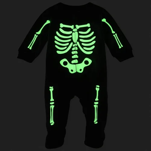 Miniatura 63 de The Children's Place - Pijama familiar de una pieza a juego para niños y bebés, pijamas de esqueleto de Halloween, forro polar