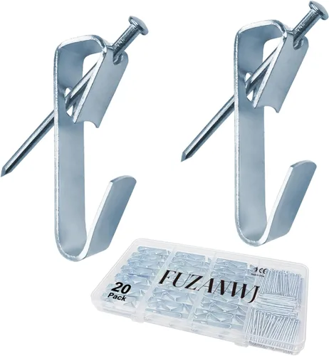 FUZANWJ - 20 ganchos de fotos resistentes para colgar cuadros profesionales, soporta hasta 100 libras, kit grande para colgar cuadros en