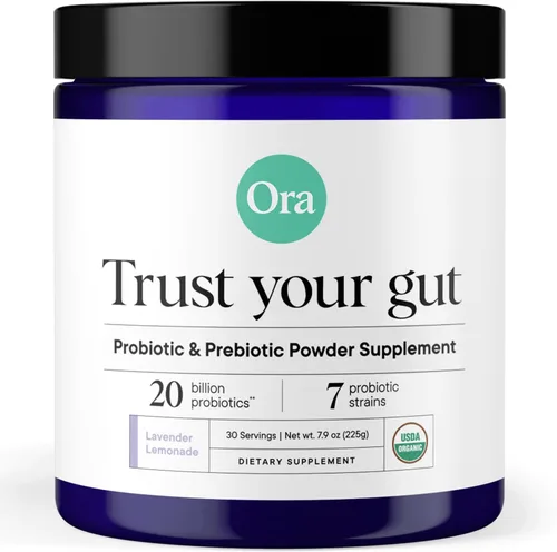 Miniatura 10 de Ora - Probióticos y prebióticos orgánicos en polvo, 20.000 millones de probióticos, 6 cepas – Producto vegano, sin Gluten, sin-GMO.