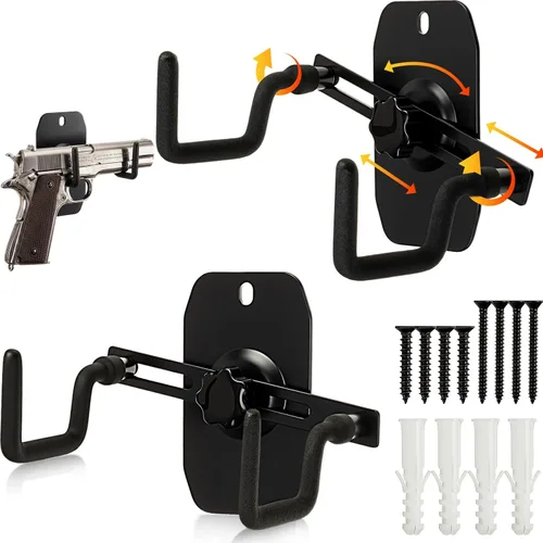 Miniatura 8 de Yaocom 10 piezas de soporte de exhibición de pistola para pistolas de interior para pistolas para pistolas para cajas fuertes, armarios y veteranos