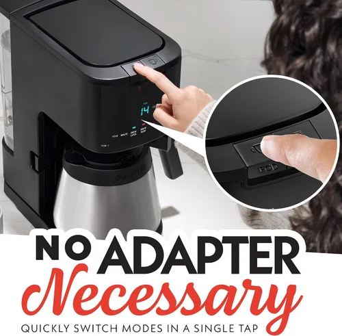 Miniatura 3 de Gourmia Cafetera 2 en 1 de una sola porción y 12 tazas, compatible con K-Cup, programable, pausa y servicio, filtro extraíble, jarra térmica