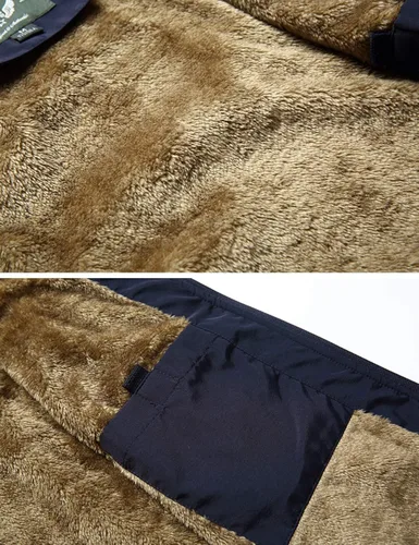 Miniatura 7 de Gihuo Chaleco de forro polar con forro de sherpa para hombre, chaleco de pesca de invierno para viajes
