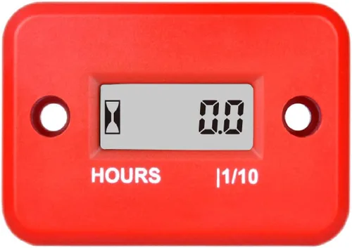 Miniatura 10 de Runleader Medidor de horas digital LCD impermeable para motor pequeño, seguimiento de intervalos de cambio de aceite, generador, cortacésped, fuera