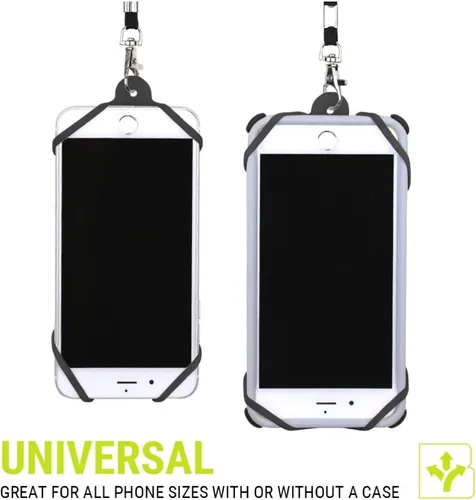 Miniatura 5 de Gear Beast Cordón para teléfono celular, funda de silicona para teléfono inteligente y correa para el cuello compatible con la mayoría de teléfonos
