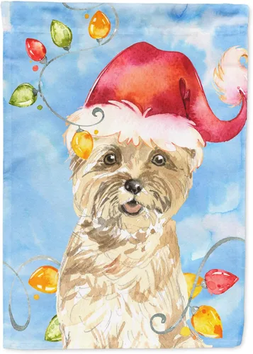 Miniatura 60 de Caroline's Treasures CK2484GF - Bandera decorativa para jardín de Alaskan Malamute con luces de Navidad, bandera decorativa para patio exterior