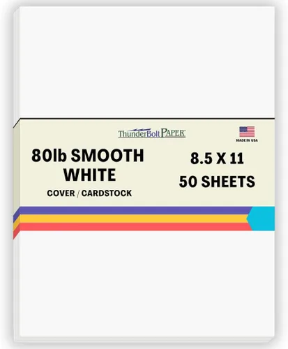 Miniatura 57 de 200 hojas de papel para tarjetas blanco brillante liso de 80#, 10,2 x 22,9 cm (4 x 9 pulgadas) Tamaño de inserción para sobre #10 - 36 kg/libra