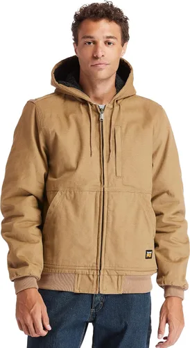 Miniatura 9 de Timberland PRO Chaqueta con capucha de lona con forro Gritman para hombre Marrón