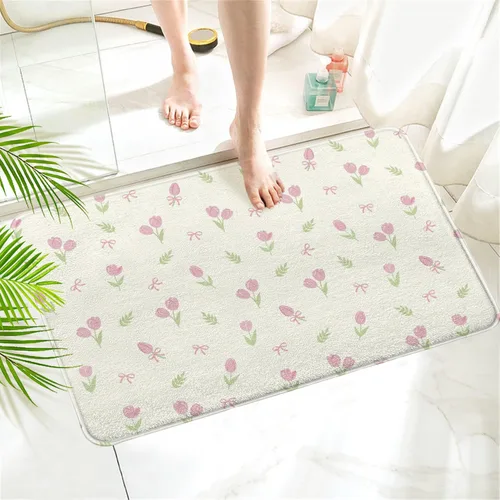 Miniatura 21 de Alfombra Tapete de Baño Abstracta Boho de Mediados de Siglo - Alfombra de Baño de Goma Antideslizante Absorbente Suave para Bañera Ducha Lavabos
