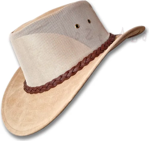 Oztrala HAT HL34 Suede Leather Mesh Australian Cowboy Golf Outback Summer Aussie Western Fishing Gardening Sun Kalista Breeze
